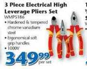 Worksman 3 Piece Electric High Leverage Pliers Set-Per Set