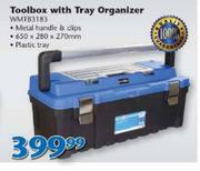 Toolbox With Tray Organizer-Each