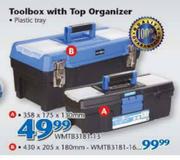 Toolbox With Top Organizer-Each