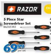 Razor 5 Piece Screwdriver Set(RAZ65392)-Per Set