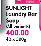 Sunlight Laundry Bar Soap (All Variants)-42X500g
