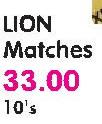 Lion Matches-10's Pack