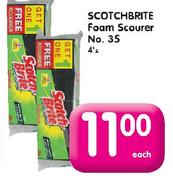  Scotchbrite Foam Scourer-4's Pack-Each