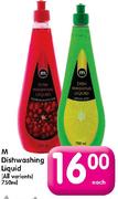 M Dishwashing Liquid (All Variants)-750ml-Each