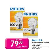 Philips 60W Incandescent Globes-Per 10 Pack