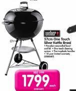 Weber 57Cm One Touch Silver Kettle Braai-Each