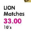 Lion Matches-10's