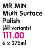 Mr Min Multi Surface Polish-6x275Ml