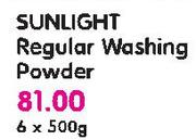 Sunlight Regular Washing Powder-6x500gm