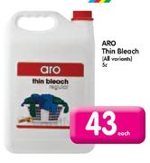 Aro Thin Bleach-5ltr Each