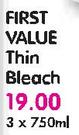 First Value Thin Bleach-3 x 750ml