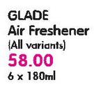 Glade Air Freshener(All Variants)-6x180ml