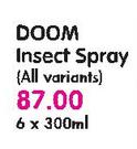 Doom Insect Spray(All Variants)-6 x 300ml