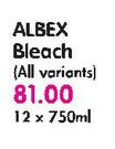 Albex Bleach(All Variants)-12 x 750ml
