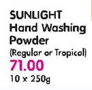 Sunlight Hand Washing Powder(Regular or Tropical)-10 x 250gm