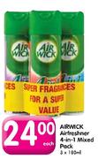 Airwick Airfreshener 4-In-1 Mixed Pack-3 x 180ml