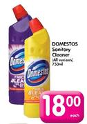 Domestos Sanitary Cleaner(All Variants)-750ml Each