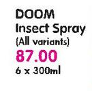 Doom Insect Spray(All Variants)-6 x 300ml
