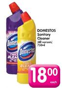 Domestos Sanitary Cleaner(All Variants)-750ml Each