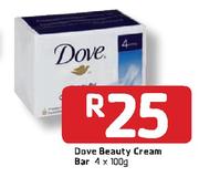 Dove Beauty Cream Bar- 4 x 100g