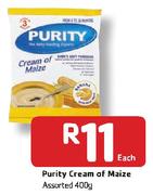 Purity Cream Of Maize Assorted- 400g Each