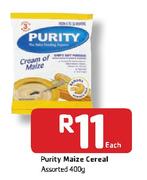 Purity Maize Cereal Assorted-400g Each