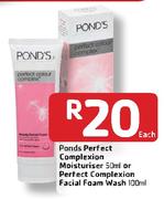 Ponds Perfect Complexion Moisturiser-50ml/Perfect Complexion Facial Foam Wash-100ml Each