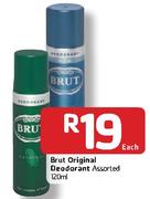 Brut Original Deodorant-120ml Each