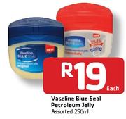 Vaseline Blue Seal Petroleum Jelly-250ml Each