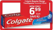 Colgate Regular Range Toothpaste Assorted - 100ml Each