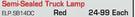 Semi-Sealed Truck Lamp Red-Each