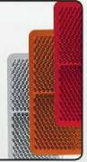 90X40mm Self Adhesive Rectangular Reflectors Amber-Each
