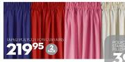Iaped Polycotton Curtains-2's Pack