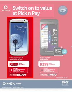Pick n Pay Hyper: Switch on to value at Pick n Pay (7 Mar - 6 Apr 2013), page 1