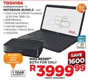 Toshiba Notebook Bundle(C850)