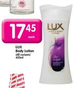 Lux Body Lotion-400ml Each