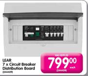 Lear 7 X Circuit Breaker Distribution Board-Each