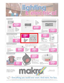 Makro : Lighting & Electrical (25 Mar - 31 Mar 2013), page 1