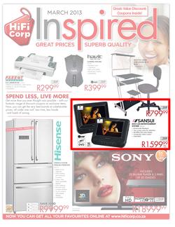 HiFi Corp : Inspired Great Prices Superb Quality (Until 31 March 2013), page 1