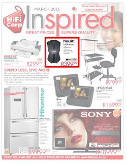 HiFi Corp : Inspired Great Prices Superb Quality (Until 31 March 2013), page 1