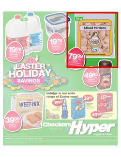 Checkers Hyper Western Cape : Easter Holiday Savings (25 Mar - 7 Apr 2013), page 1