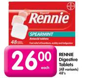 Rennie Digestive Tablets-48's Each