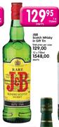 J & B Scotch Whisky in Gift Tin-750ml
