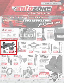 Autozone : Extreme savings for your car (15 Apr - 5 May 2013), page 1
