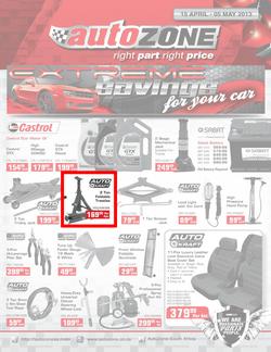 Autozone : Extreme savings for your car (15 Apr - 5 May 2013), page 1
