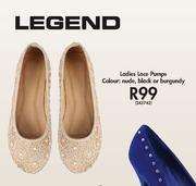 Legend Ladies Lace Pumps-Per Pair