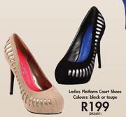 Ladies Platform Court Shoes-Per Pair