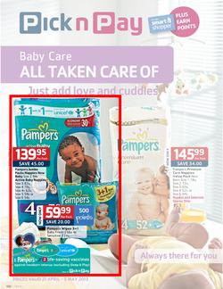 Pick n Pay : Baby Care (21 Apr - 5 May 2013), page 1