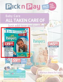 pampers nappies price at pick n pay