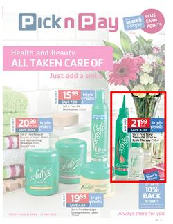 Pick n Pay : Health & Beauty (21 Apr - 12 May 2013), page 1